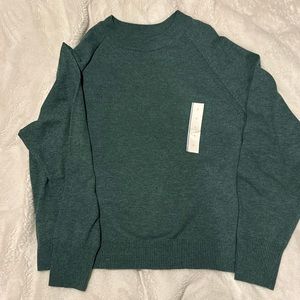 a New Day green sweater
